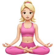 blonde yoga girl pink clothes sticker