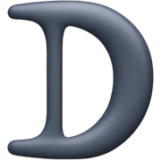 Letter D sticker