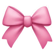 Pink bow sticker