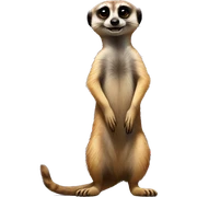 Meerkat stands on its hind legs sticker