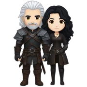 Geralt and Yennefer sticker