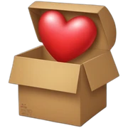 heart in box sticker