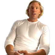 blonde boy in white shirt sticker