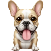 French bulldog with bone sticker