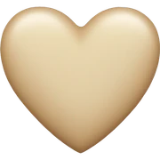 Beige heart sticker