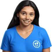 smiling boy in blue shirt sticker