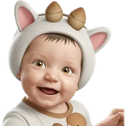 boy with animal ears sticker
