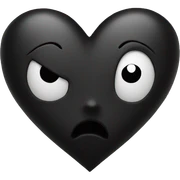 black heart sticker