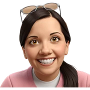 smiling girl with glasses sticker