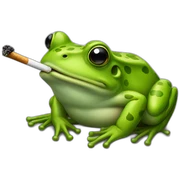 frog smoking sticker