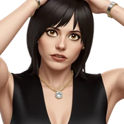 girl in jewelry pose sticker