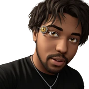 handsome male portrait with jewelry sticker