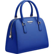 Realistic isolated cobalt blue kate spade satchel purse.  sticker