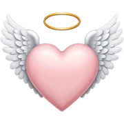 heart with angel wings sticker