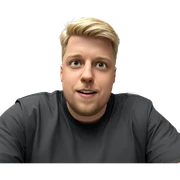 blonde boy in black shirt sticker