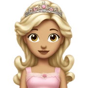 Pink shabby chic princess sticker