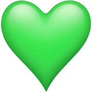 light green heart sticker