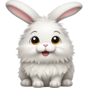 Fluffy bunny sticker
