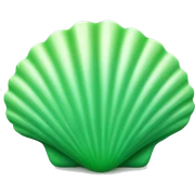 Green seashell sticker