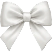 white satin bow sticker