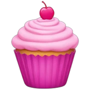 Pink cupcake sticker