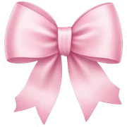 light pink ribbon bow sticker