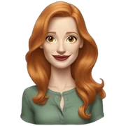 jessica-chastain cartoon wearing shirt sticker
