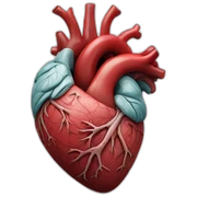 Human heart sticker