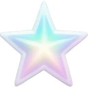Pastel White iridescent star sticker