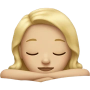 Blonde girl sleeping sticker