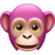 Pink monkey sticker