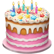 birthday cake with sparkles sticker