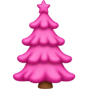 Pink Christmas tree sticker