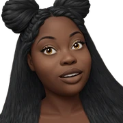 smiling girl with dark skin sticker