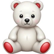 white teddy bear sticker