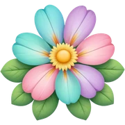 Cute pastel flower sticker