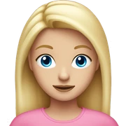 blonde girl with blue eyes in pink clothes sticker