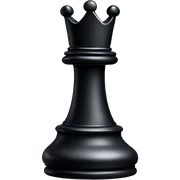 black chess piece with crown sticker