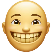 Smiling with gold teeth sticker