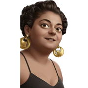 girl with earrings by window sticker