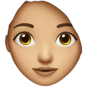 Brown hair eyes Girl sticker