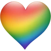 Rainbow heart sticker