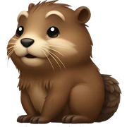 Side profile beaver with wings sticker