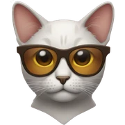 Cat with sunglasses sticker