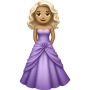Purple wedding dress sticker