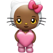 hello kitty with heart sticker