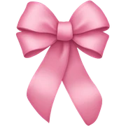 light pink ribbon bow sticker