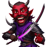 Demon-Horned Warrior sticker