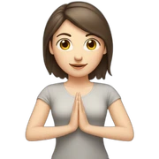 White girl brunette hair in Tadasana yoga sticker