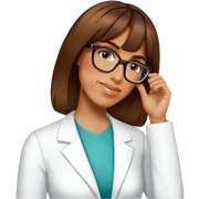 Brown hair, glasses, therapist, fit and lean sticker